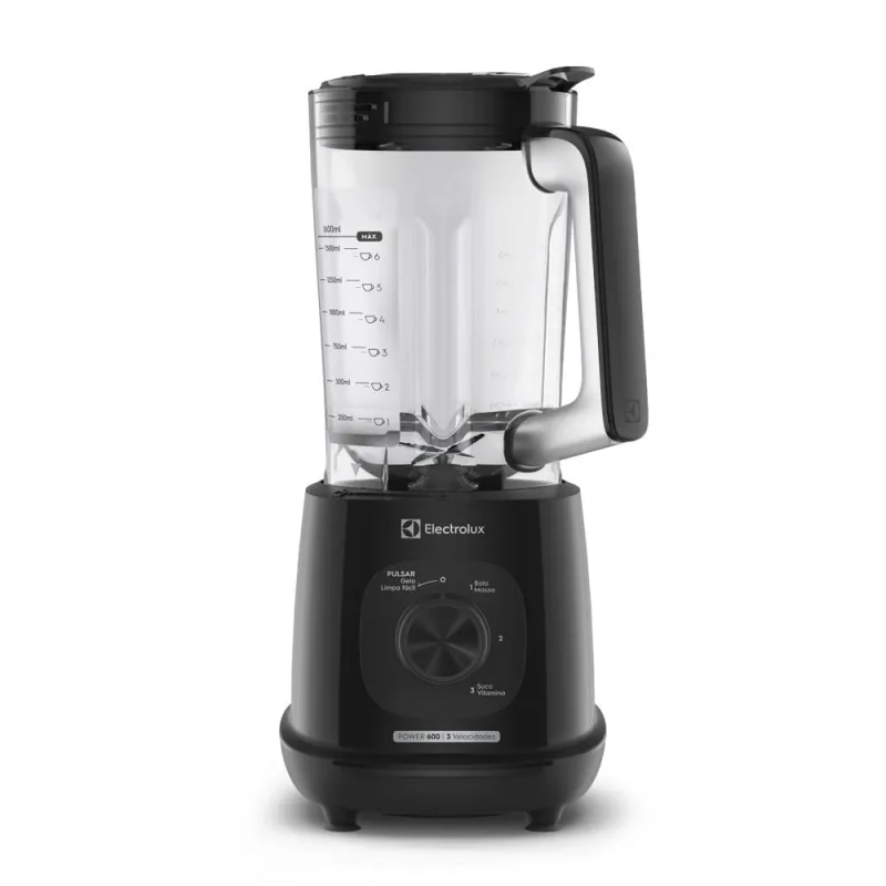 Liquidificador Electrolux 600W 2,7L Efficient TriForce 3 Velocidades Preto (EBL700) - Electrolux