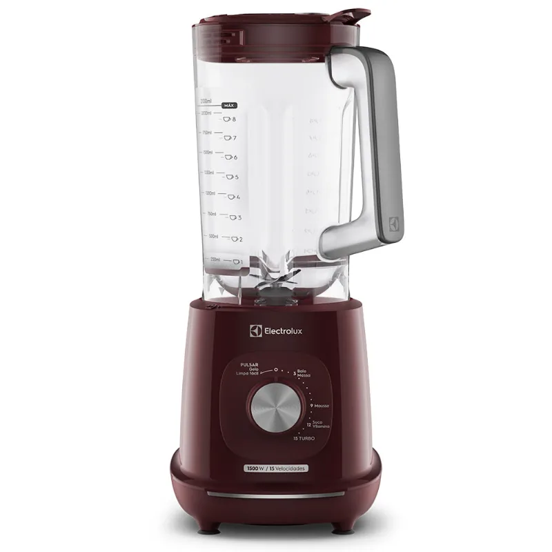 Liquidificador Electrolux 1500W 3.2L Efficient Tri Force 15 Velocidades Vermelho (EBL1510) 220V