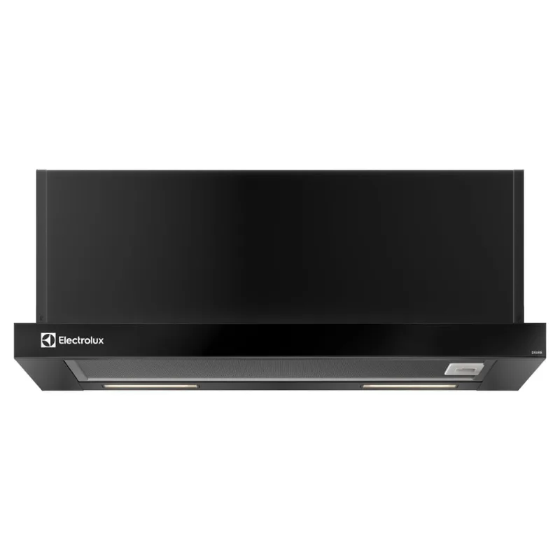 Depurador de Ar Electrolux 60cm Retrátil Preto Efficient com Luz de Led (DE6RB) 220V - Electrolux