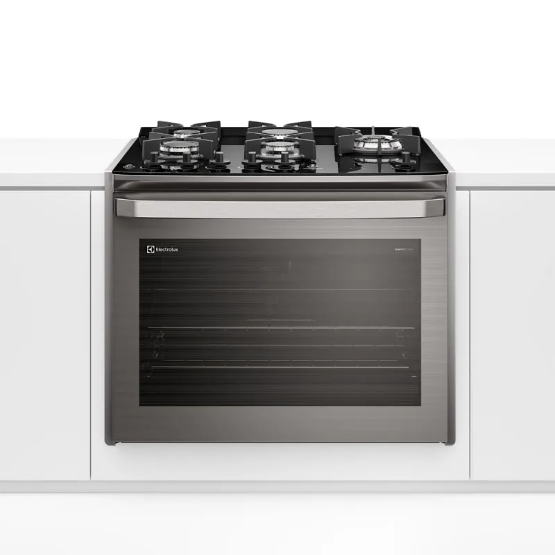 Fogão de Embutir 5 bocas Electrolux Cinza Experience Mesa Vidro, Grill e PerfectCook360 (FE5EG) 127V - Electrolux