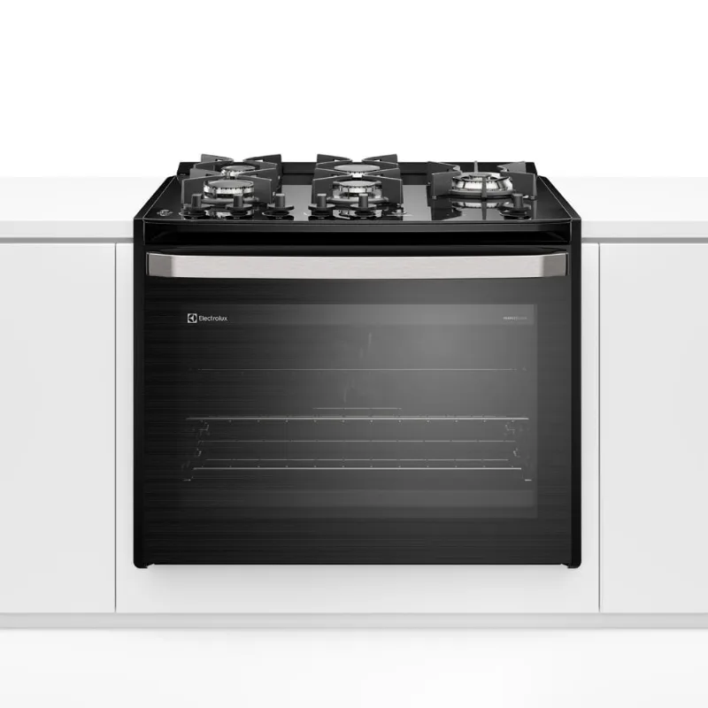 Fogão de Embutir 5 bocas Electrolux Preto Experience com Mesa de Vidro, Grill e PerfectCook360 (FE5EB) 127V - Electrolux