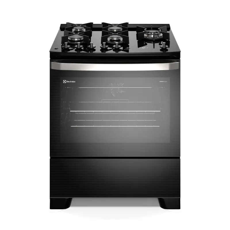Fogão 5 bocas Electrolux Preto Experience Mesa de Vidro, Grill e PerfectCook360 (FE5CB) 220V