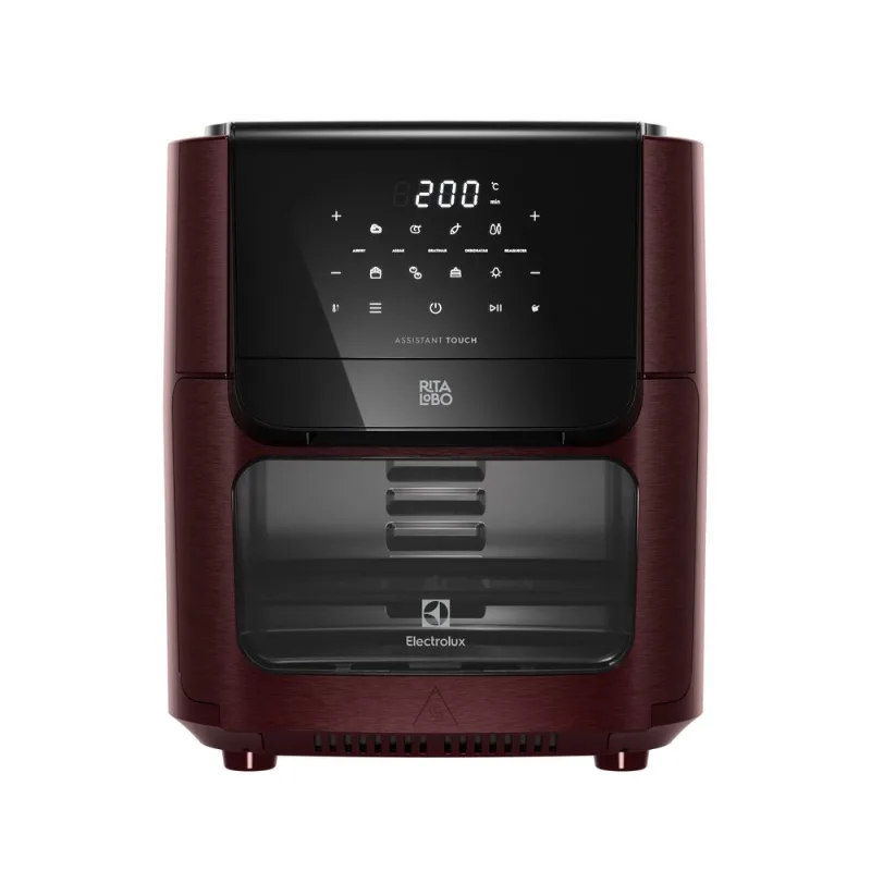 Air Fryer Oven Electrolux por Rita Lobo 12L Digital Vermelha Escura Experience 1700W (EAF86) 220V
