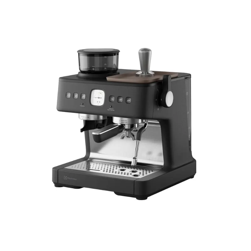 Cafeteira Espresso Electrolux Expert Moedor Integrado e Vaporizador de Leite Preta (ECM90) 220V