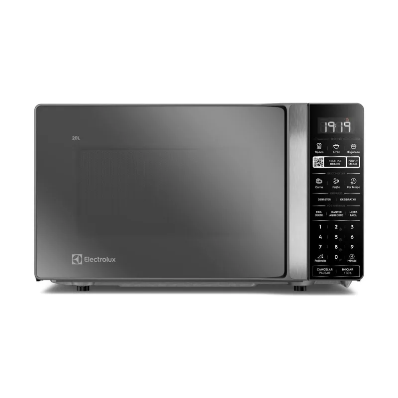 Micro-ondas Electrolux Efficient 20L Cor Inox Espelhado Função Descongelar e Receitas Pré-Programadas (ME20S) 220V - Electrolux