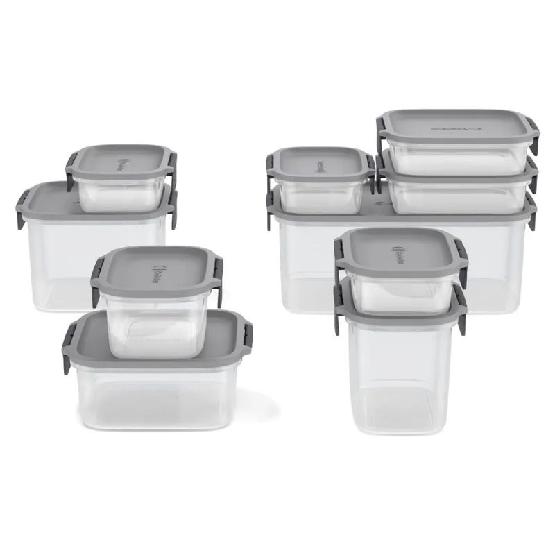Potes Herméticos de Plástico Electrolux Cinza 14 Unidades Empilháveis Modulares - Electrolux