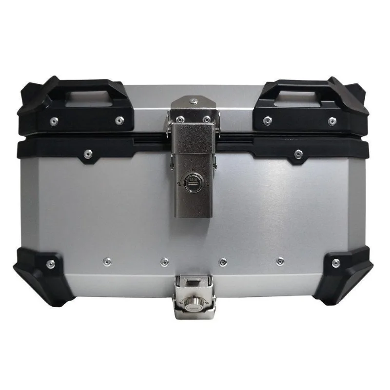 Bau Moto Traseiro 35 Litros Aluminio Anti-roubo Prateado