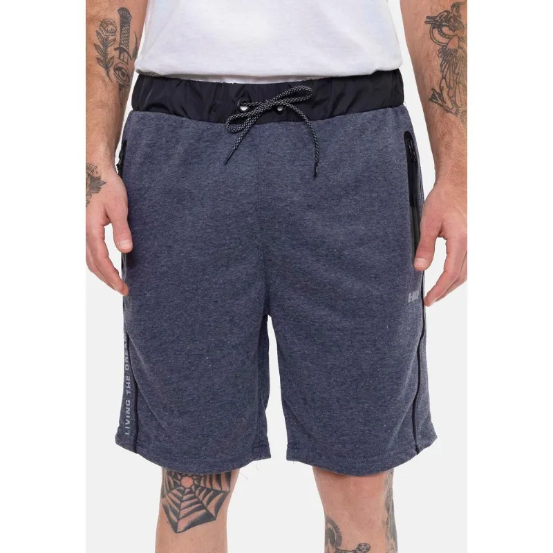 Bermuda HD Moletom Azul Mescla - G