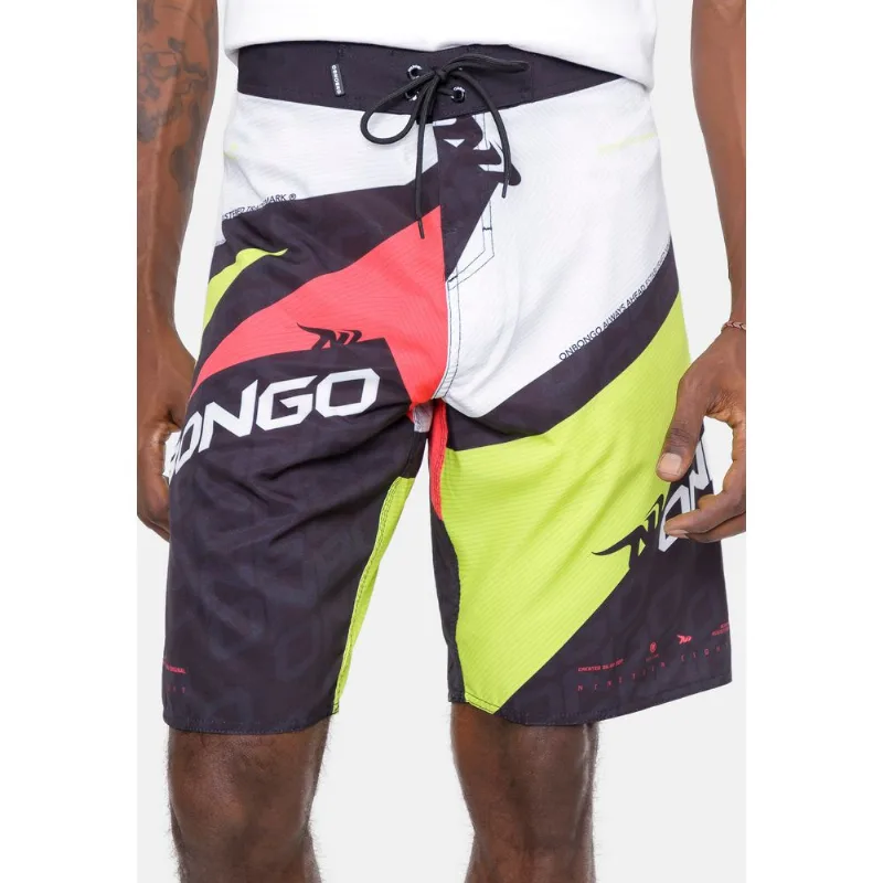 Boardshort Onbongo Lord Preto Com Verde - 38