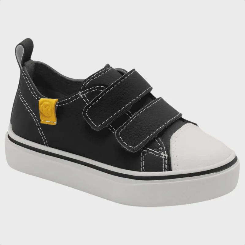 Tênis Klin Freestyle Baby Tiras Autocolantes Fácil De Calçar Confortável Preto