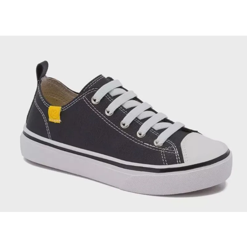 Tênis infantil klin freestyle mini preto/amarelo 23 ao 30 autoajustável