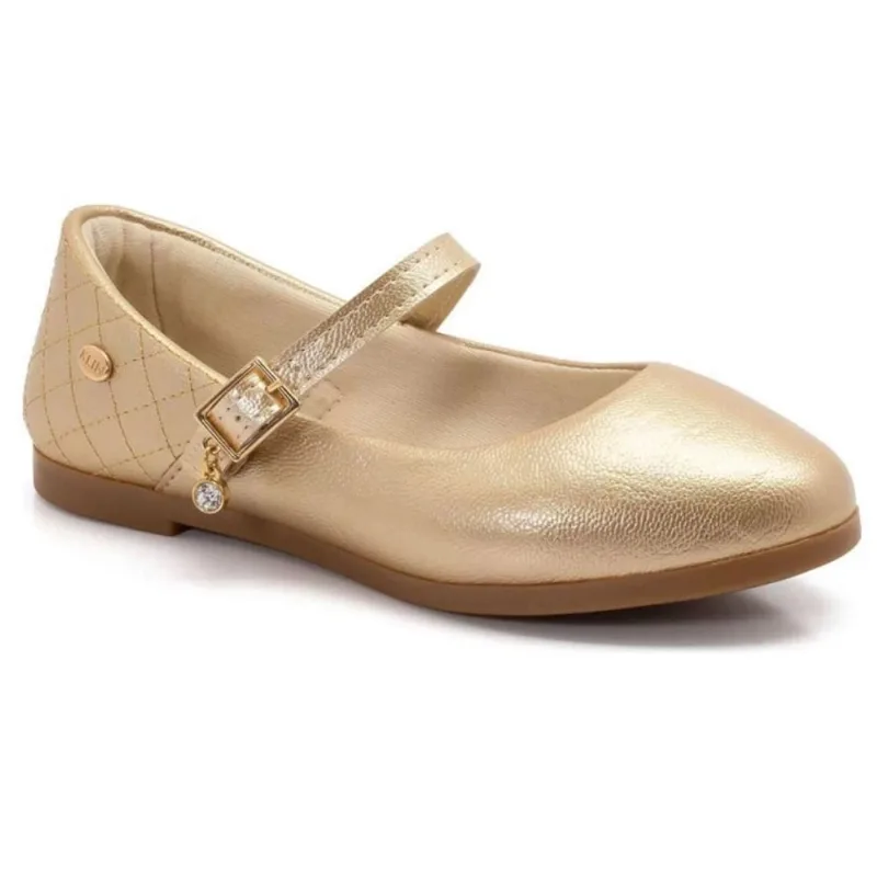 Sapatilha Menina Klin Princesa Pingente Dourado 152164-69