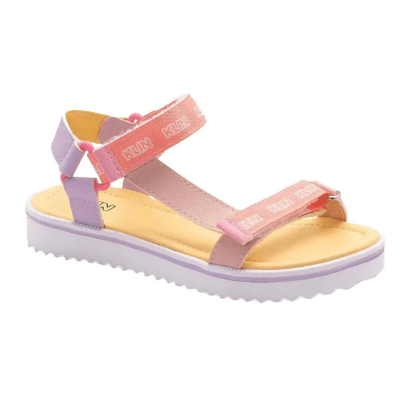 Sandália Menina Klin Amarelo/Rosa/Lavanda 420028