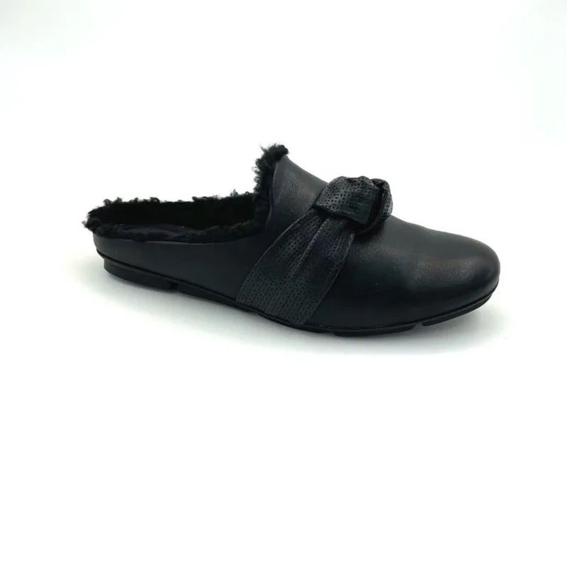 Mule Comfortflex Preto Forro de Lã Ultrasoft 2263301