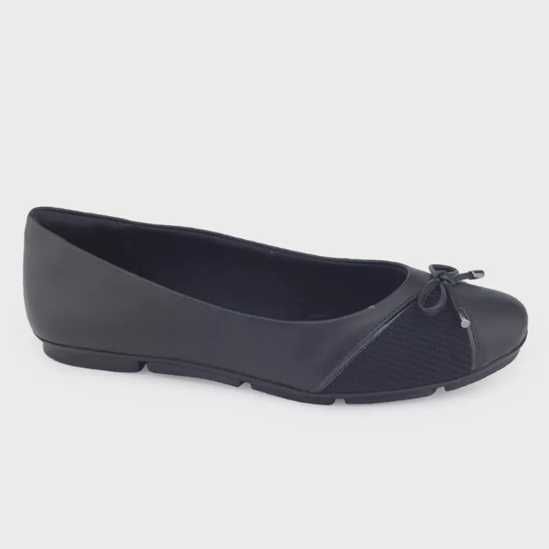 Sapatilha feminina Comfortflex 23-63303 Black baixo confort