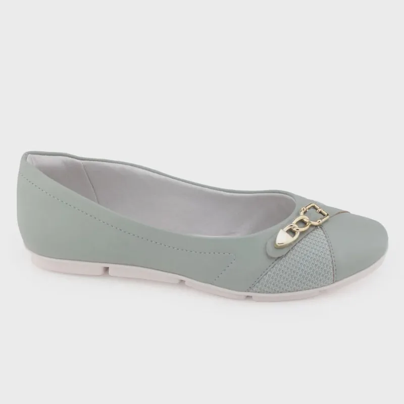 Sapatilha feminina Comfortflex 23-63302 Salvia baixo confort