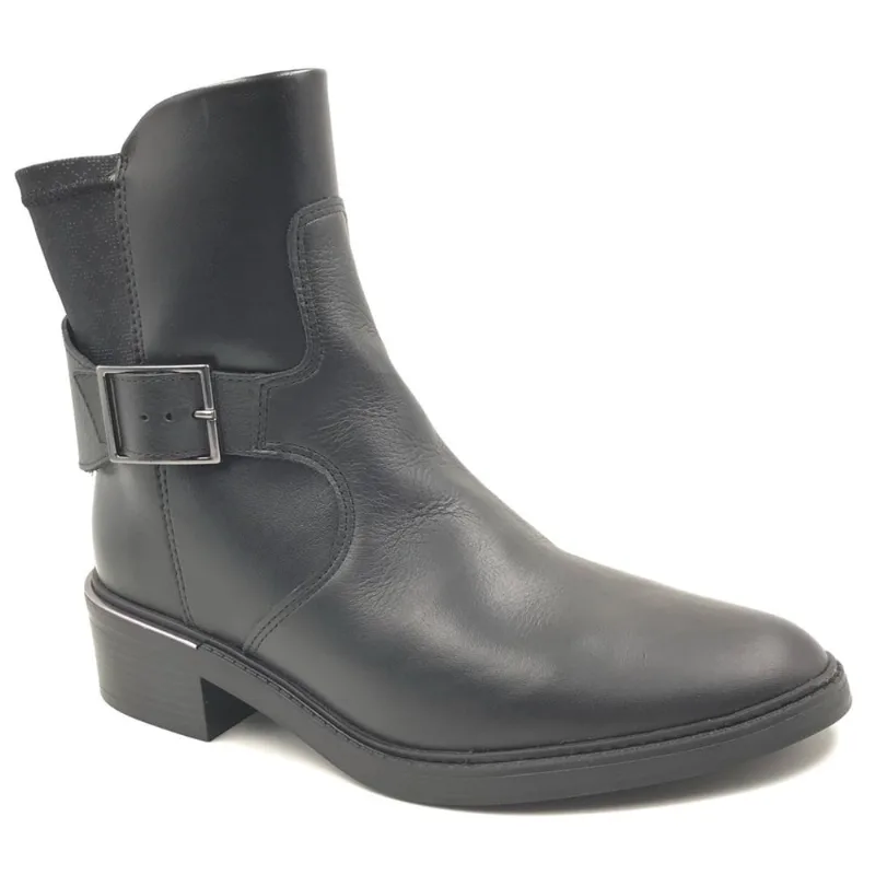 Bota Comfortflex Cano Baixo Couro Preta 2369303