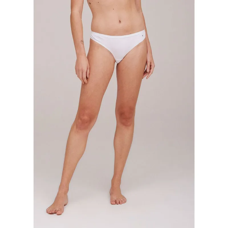 Calcinha Fio Dental Em Algodão - Branco M