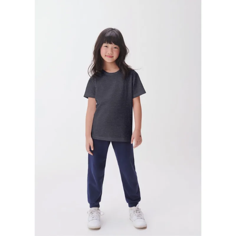 Camiseta Básica Infantil Unissex Regular - Cinza 012
