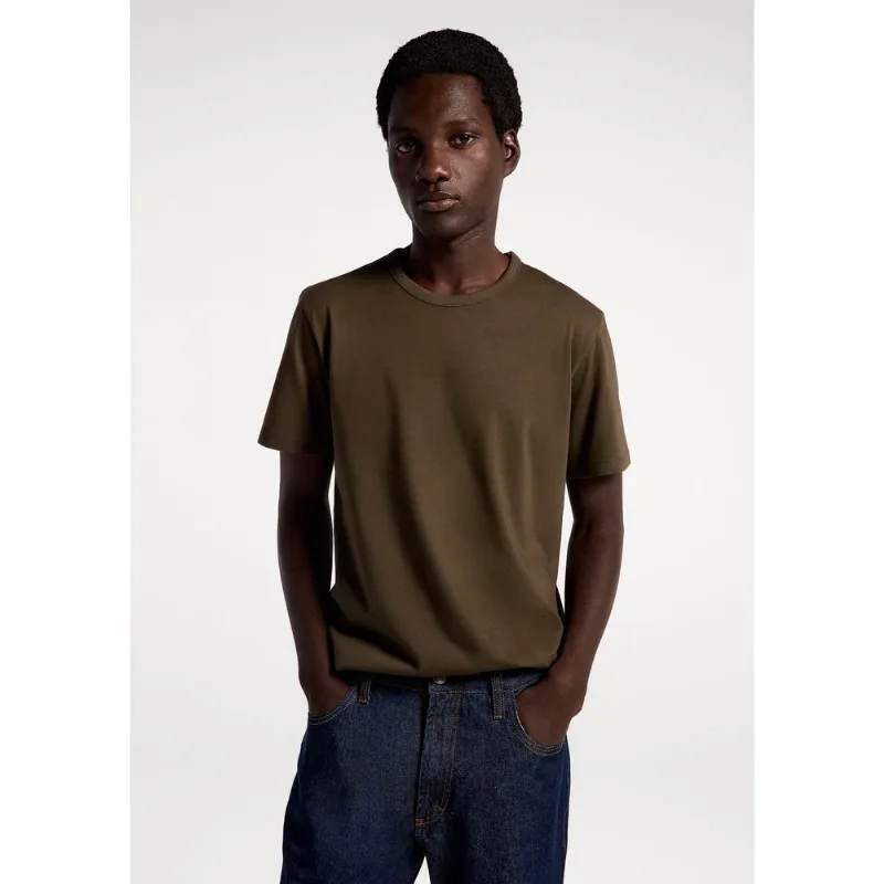 Camiseta Básica Masculina Manga Curta Slim - Verde P