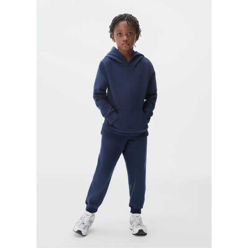 Blusão Básico Infantil Unissex Em Moletom Com Capuz - Azul 012