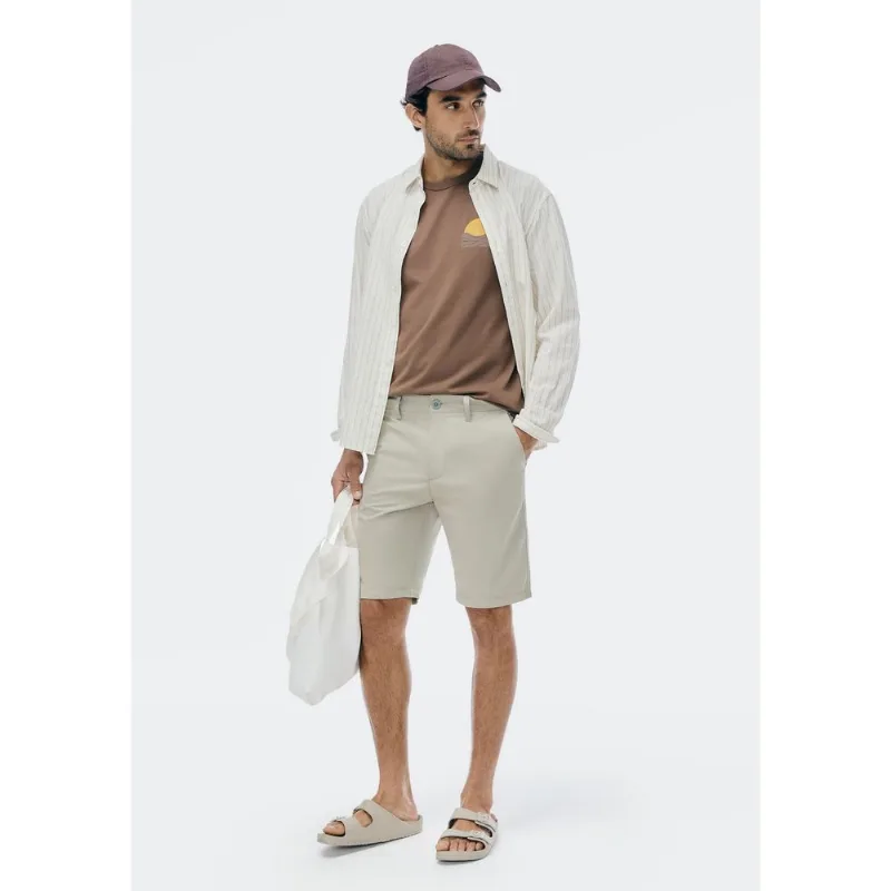 Bermuda Básica Masculina Chino - Cinza 042
