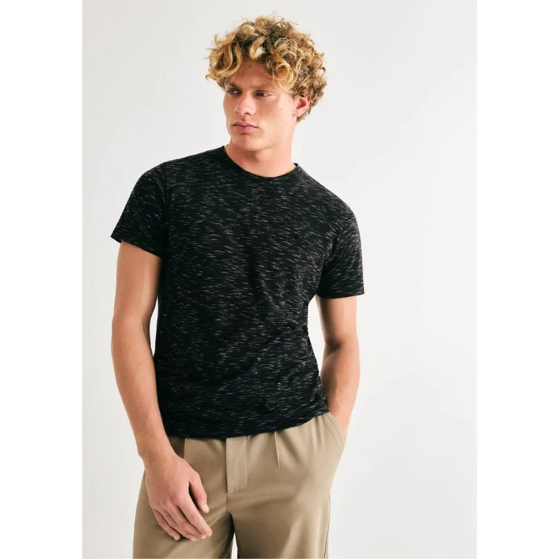 Camiseta Básica Masculina Regular Em Malha Jet Com Bordado - Preto M
