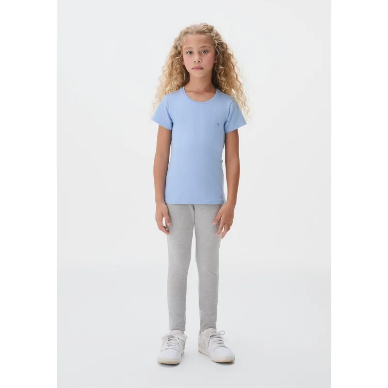 Calça Legging Básica Infantil Menina Tradicional - Cinza 016