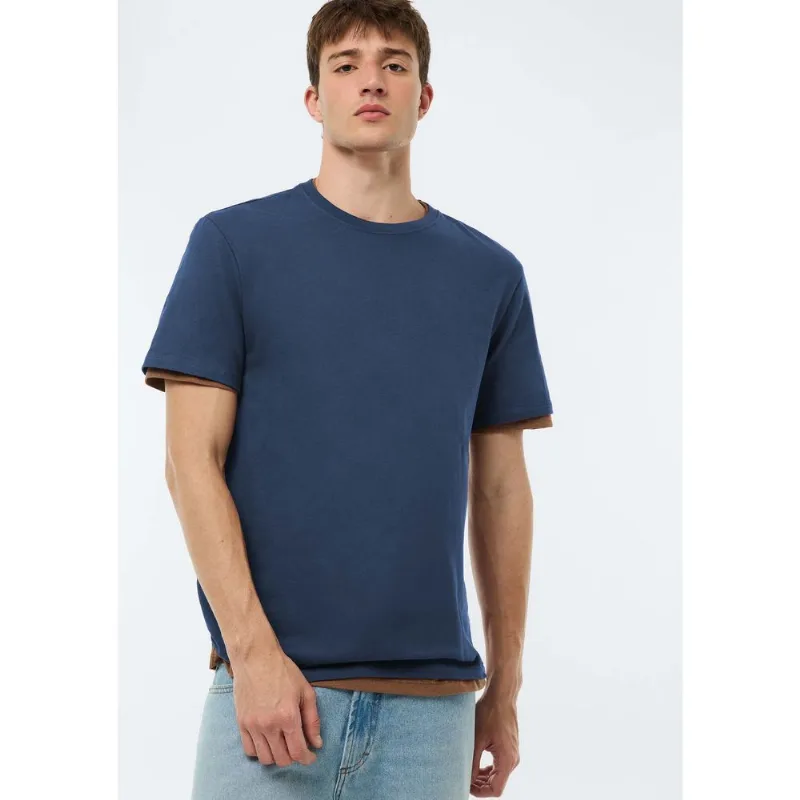 Camiseta Básica Masculina Comfort Super Cotton - Azul G