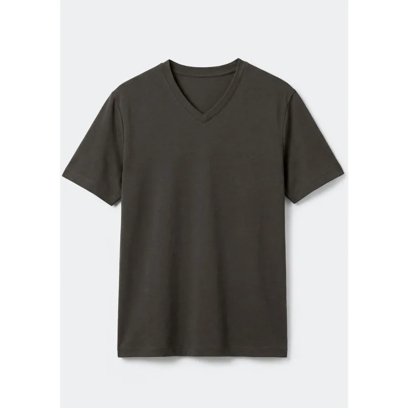 Camiseta Básica Masculina Manga Curta Gola V World - Verde EXG