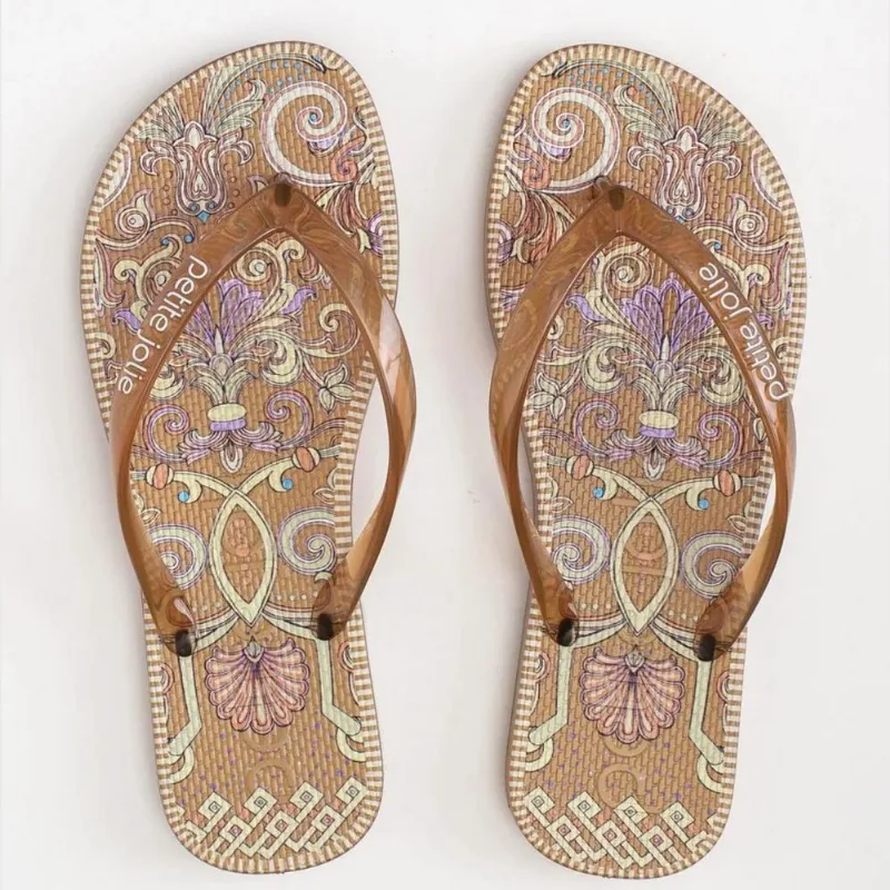 Chinelo Feminino De Dedo Petite Jolie Estampado Original +nf