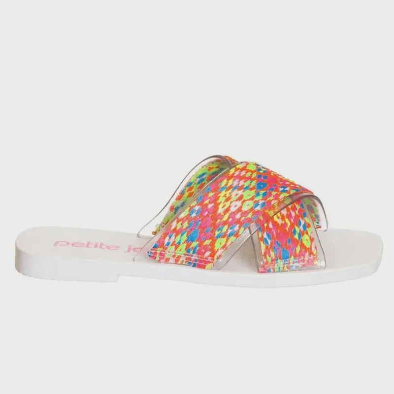 Chinelo Feminino Vibe J-Lastic Translúcido Branco Petite Jolie PJ6437