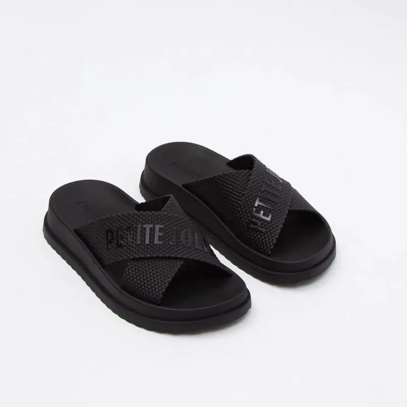 Chinelo Menina Petite Jolie Smash In Slide Preto PJ6812IN