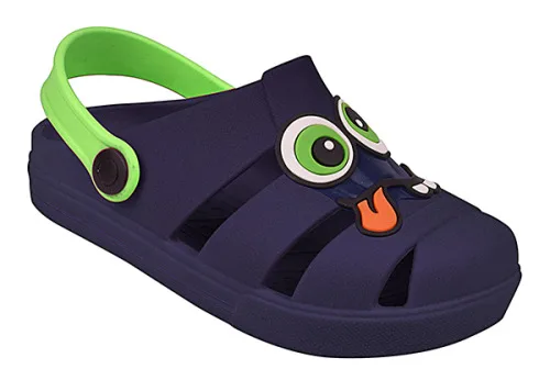 BABUCHE PLAY MARINHO VERDE LUELUA 27 28