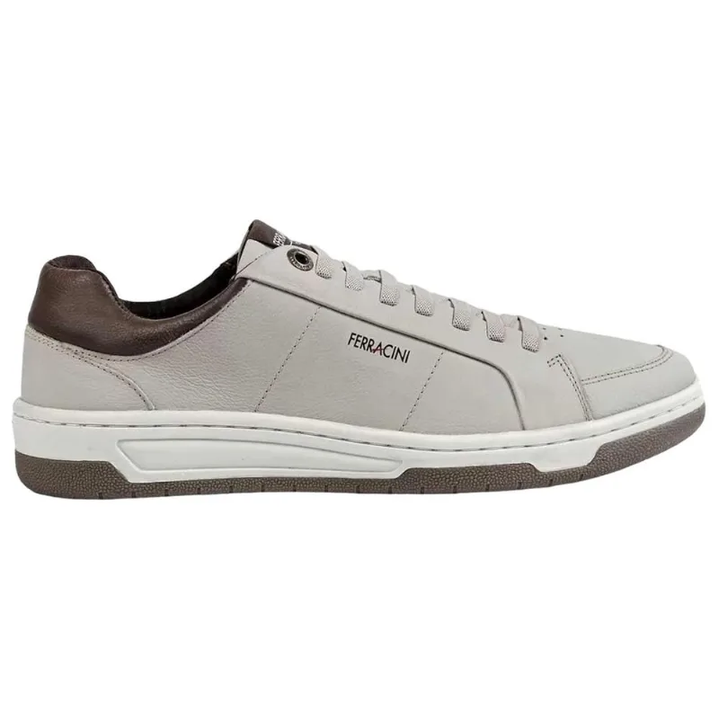 Sapatenis Ferracini Dubay Cinza Claro/Tabaco Ref 8050-617c 038