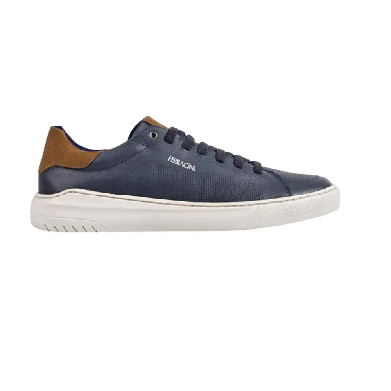 Sapatenis Ferracini Glow Couro Azul 42