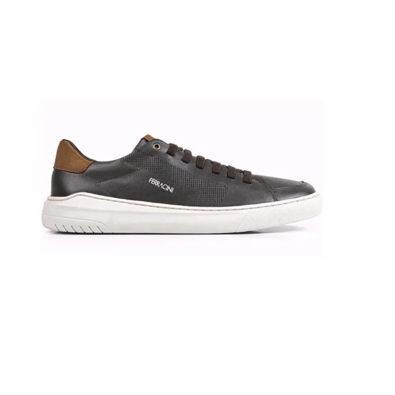 Sapatenis Ferracini Glow Couro Ref 2327b Marrom Escuro 42