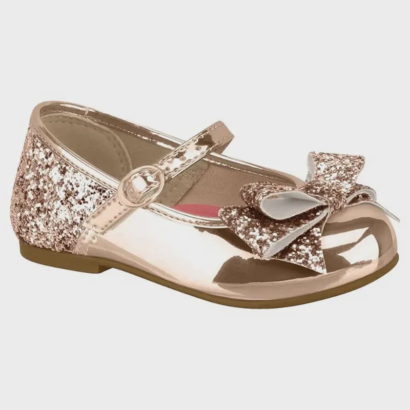 Sapatilha Infantil Feminina Boneca Glitter Dourada Molekinha 2106.176
