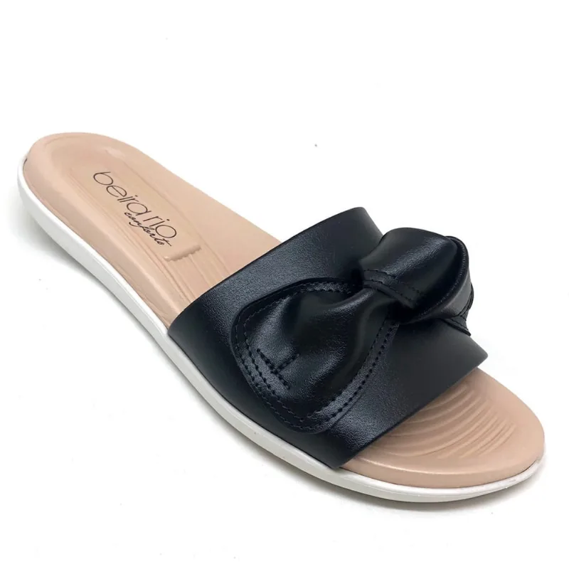 Chinelo feminino slide laço beira rio confortável rasteirinha para o dia a dia casual entrega imediata