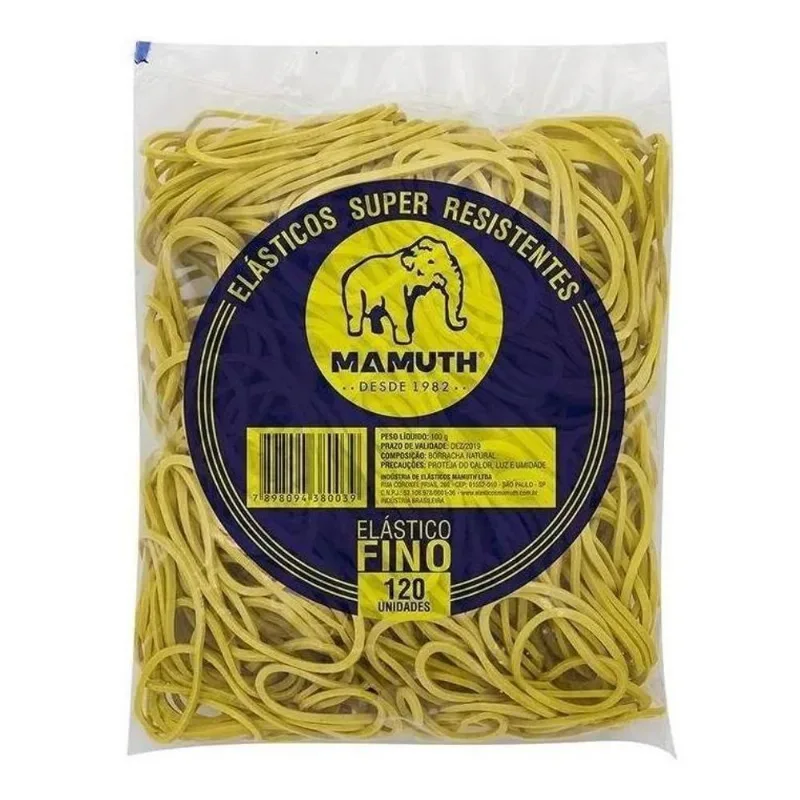 3x Elástico Latex Mamuth 120 Unidades 100g
