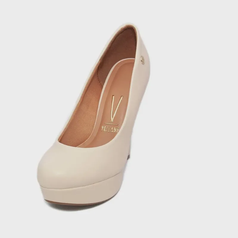 Sapato Feminino Vizzano Salto Alto ref: 1830501 pelica