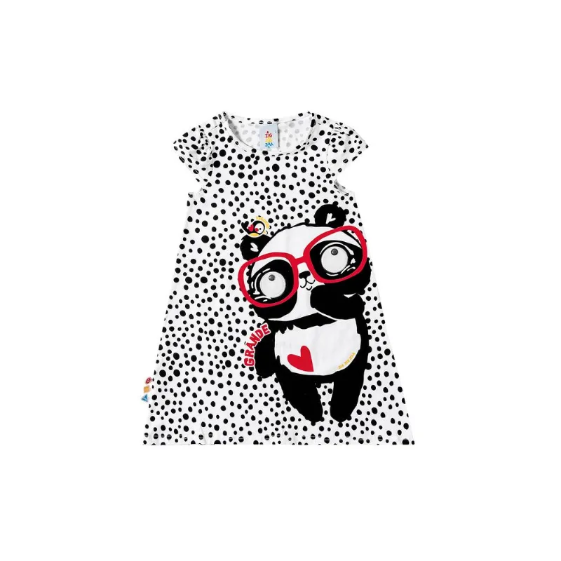 Vestido Estampado Detalhe Interativo Infantil Zig Zaa 6