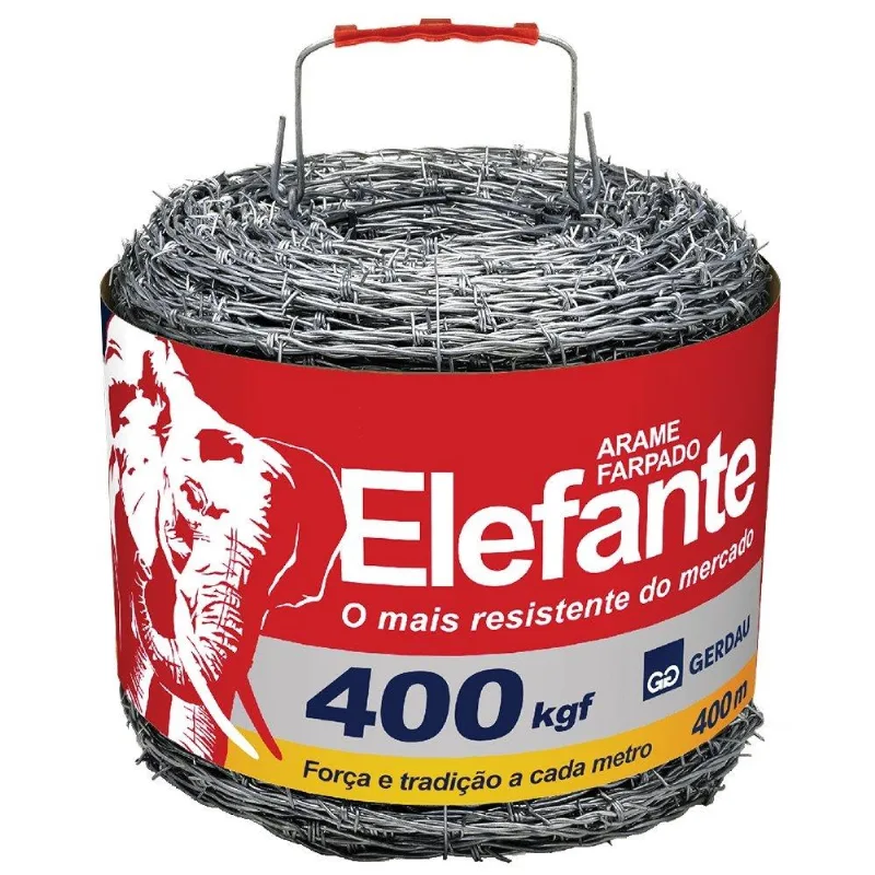 Arame Farpado Gerdau Elefante Fio 2,2mm 400kgf 400m