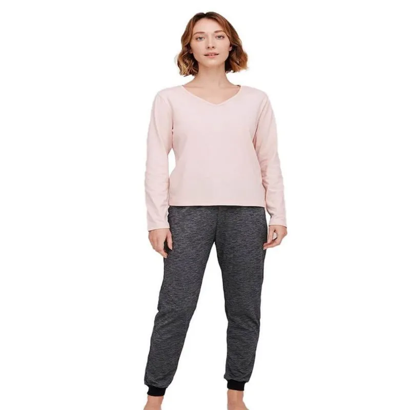 Pijama Longo Rosa Hering 7BXB Algodão