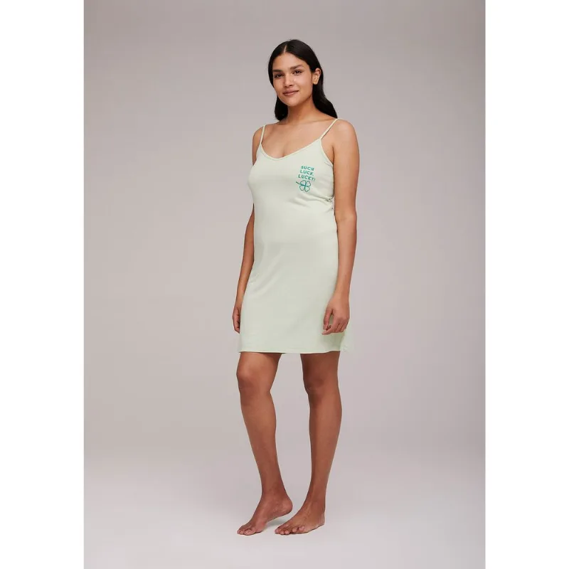 Camisola Curta Em Alças Finas + Saquinho - Verde P