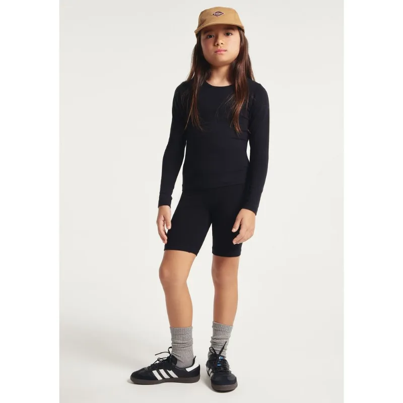Blusa Básica Infantil Menina Manga Longa Com Patch Hering Kids - Preto 003