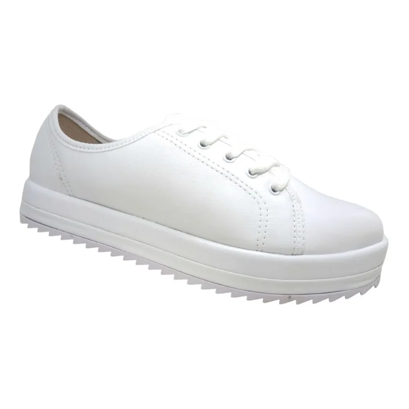 Tênis Feminino Beira Rio Enfermagem Plataforma Oxford Antiderrapante Tratorado Flatform Casual Confortável Macio leve