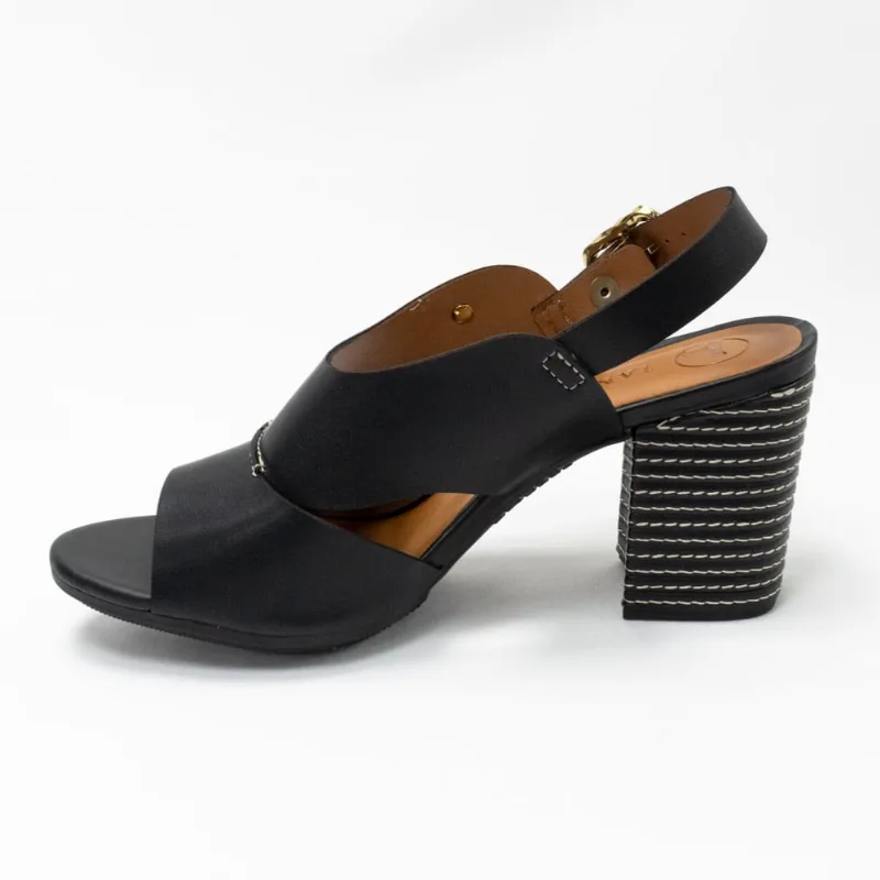 Sandália Tanara T5502 Manila Preto com salto Bloco