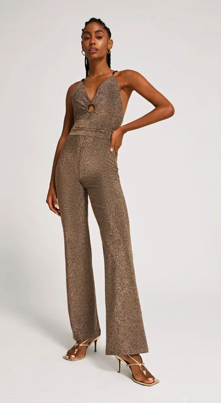Macacao Morena Rosa Bootcut Com Argola Dourado - Morena Rosa - Outlet