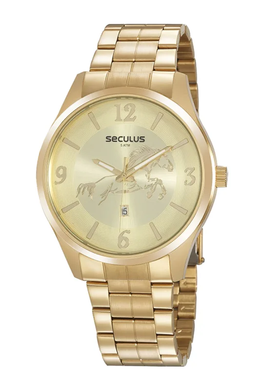 Relógio Seculus Masculino Dourado 20962GPSVDA1 - Seculus